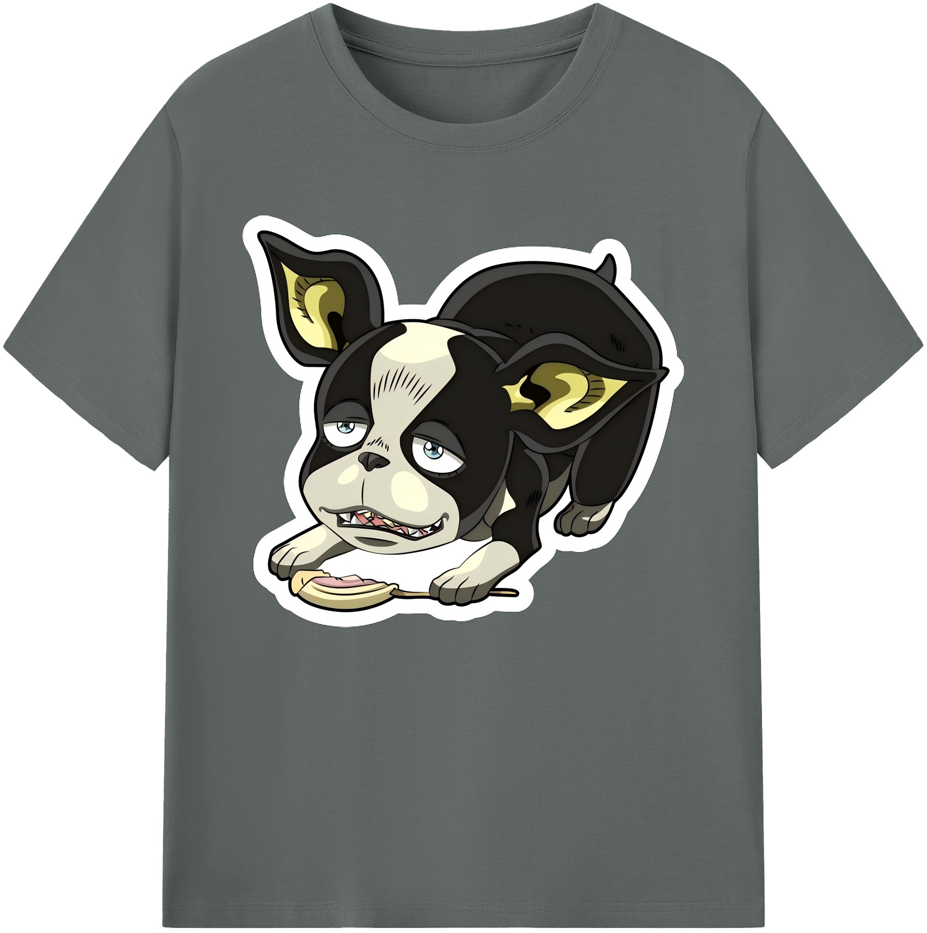 （画像用） ジョジョの奇妙な冒険 イギー JoJo's Bizarre Adventure Iggy 綿100％ メンズ半袖Tシャツ｜肌触りやわらか＆通気性
